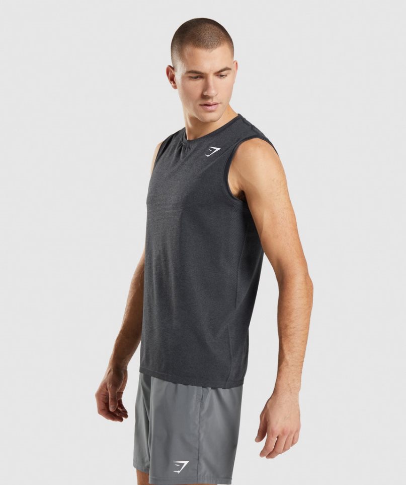 Gymshark Arrival Seamless Linnen Herr Svarta | SE-80542J