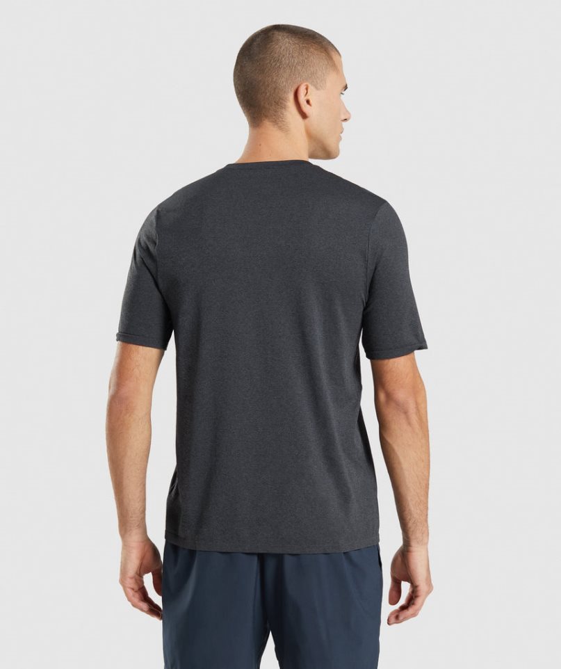 Gymshark Arrival Seamless T-shirt Herr Svarta | SE-12534L