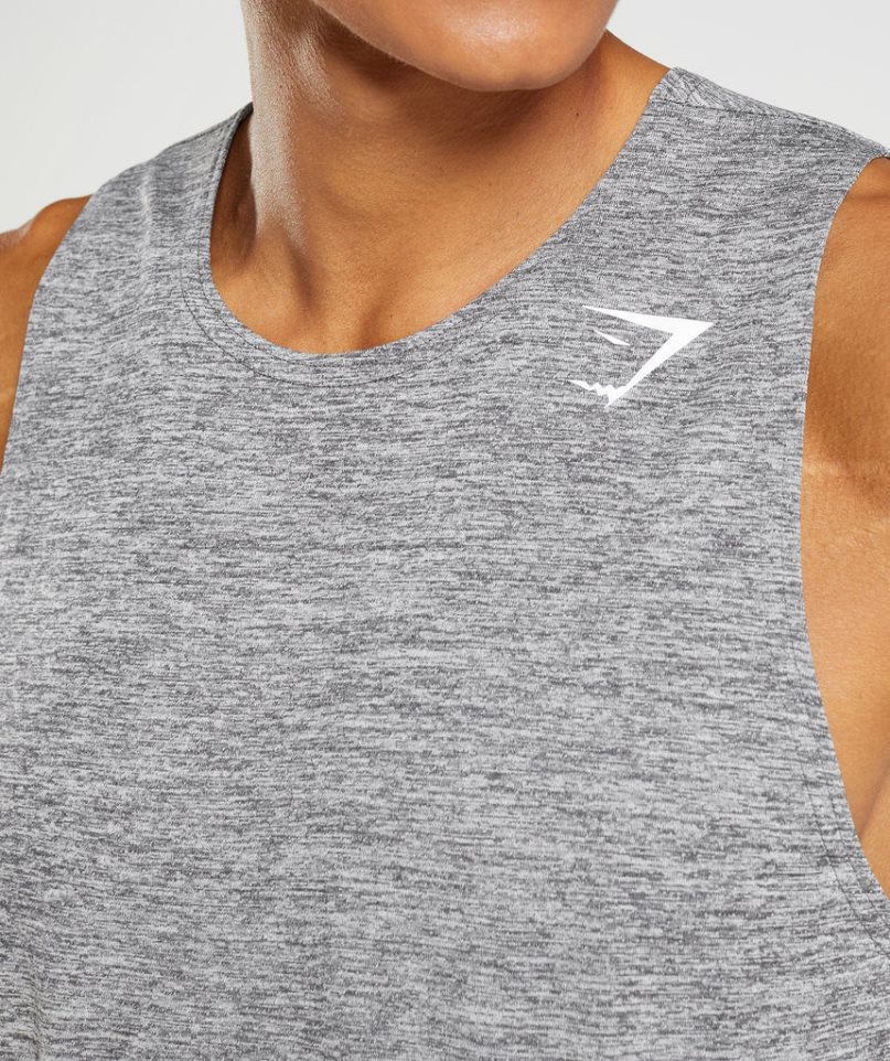 Gymshark Arrival Slim Marl Linnen Herr Grå | SE-76398F