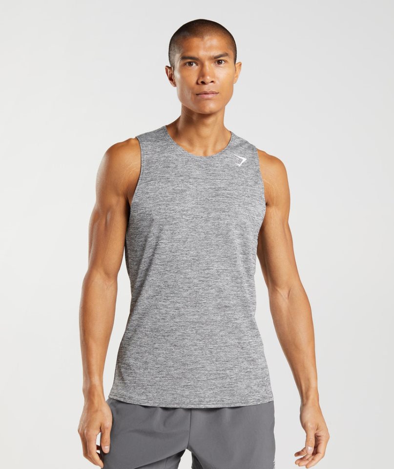 Gymshark Arrival Slim Marl Linnen Herr Grå | SE-76398F