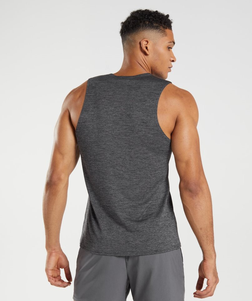 Gymshark Arrival Slim Marl Linnen Herr Svarta | SE-74123P