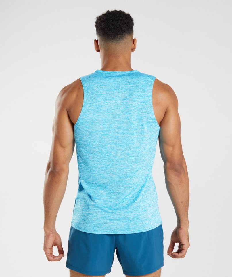 Gymshark Arrival Slim Marl Linnen Herr Turkos | SE-60958J