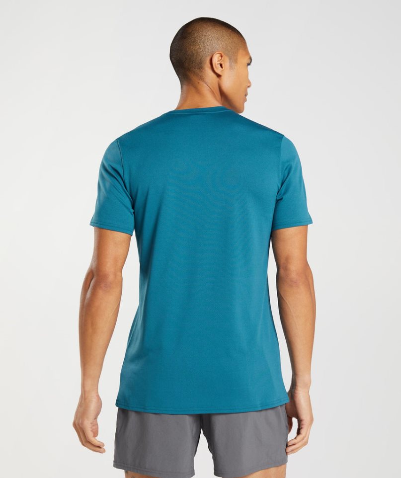 Gymshark Arrival T-shirt Herr Blå | SE-69812H