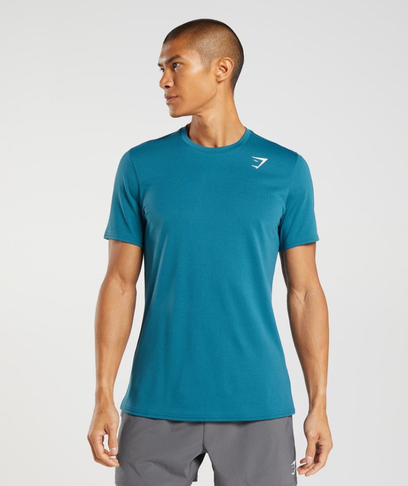 Gymshark Arrival T-shirt Herr Blå | SE-69812H