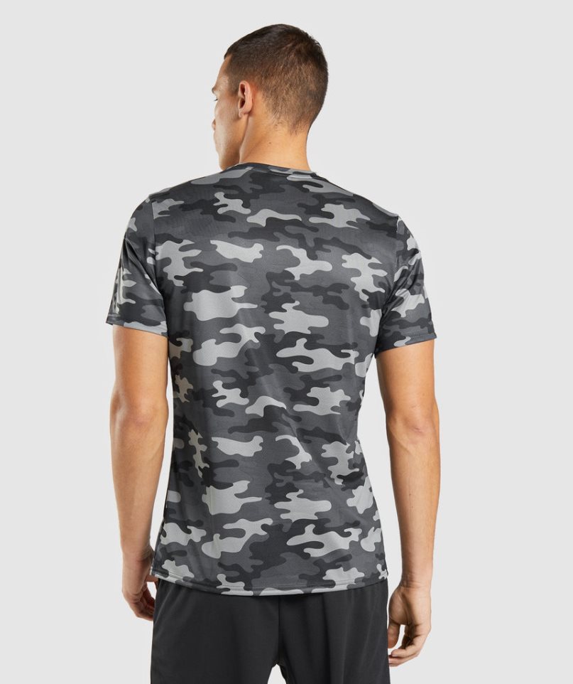 Gymshark Arrival T-shirt Herr Camo | SE-23504O