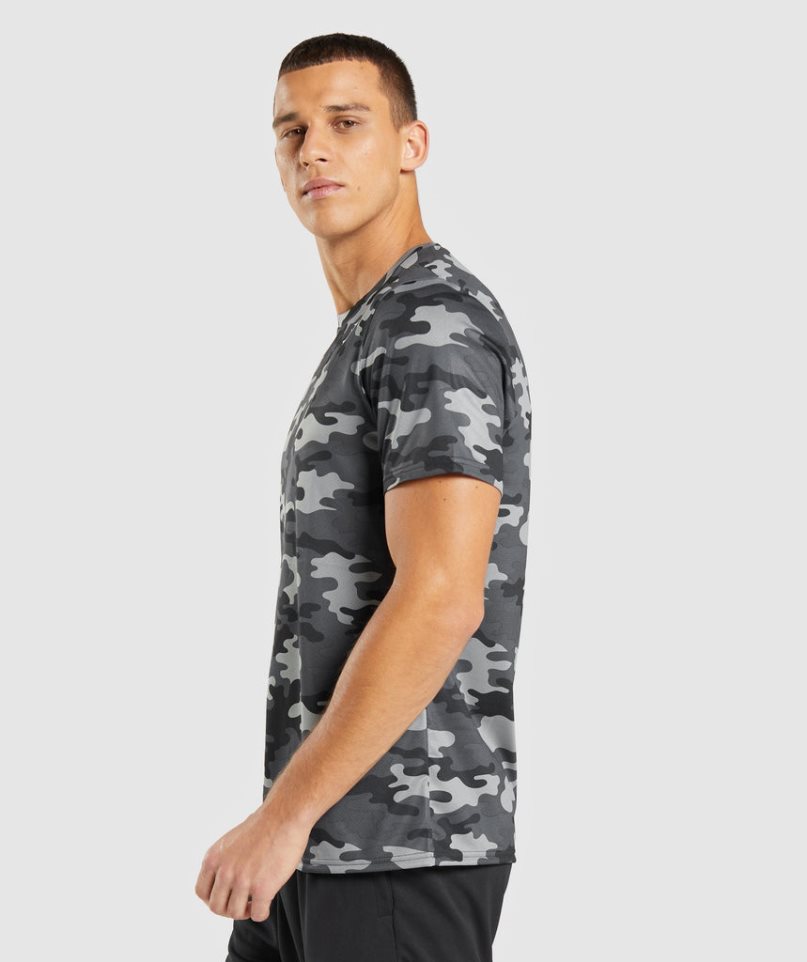 Gymshark Arrival T-shirt Herr Camo | SE-23504O