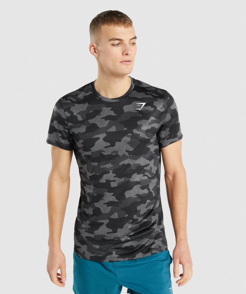 Gymshark Arrival T-shirt Herr Camo | SE-38426F