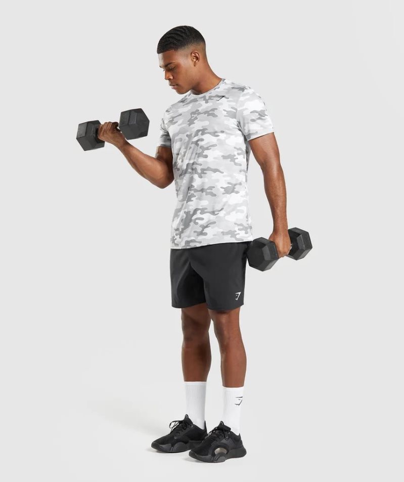 Gymshark Arrival T-shirt Herr Camo | SE-93065Y