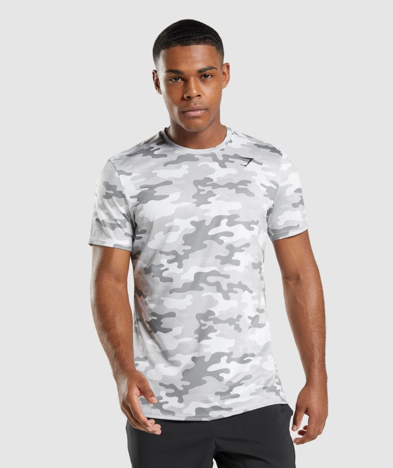 Gymshark Arrival T-shirt Herr Camo | SE-93065Y