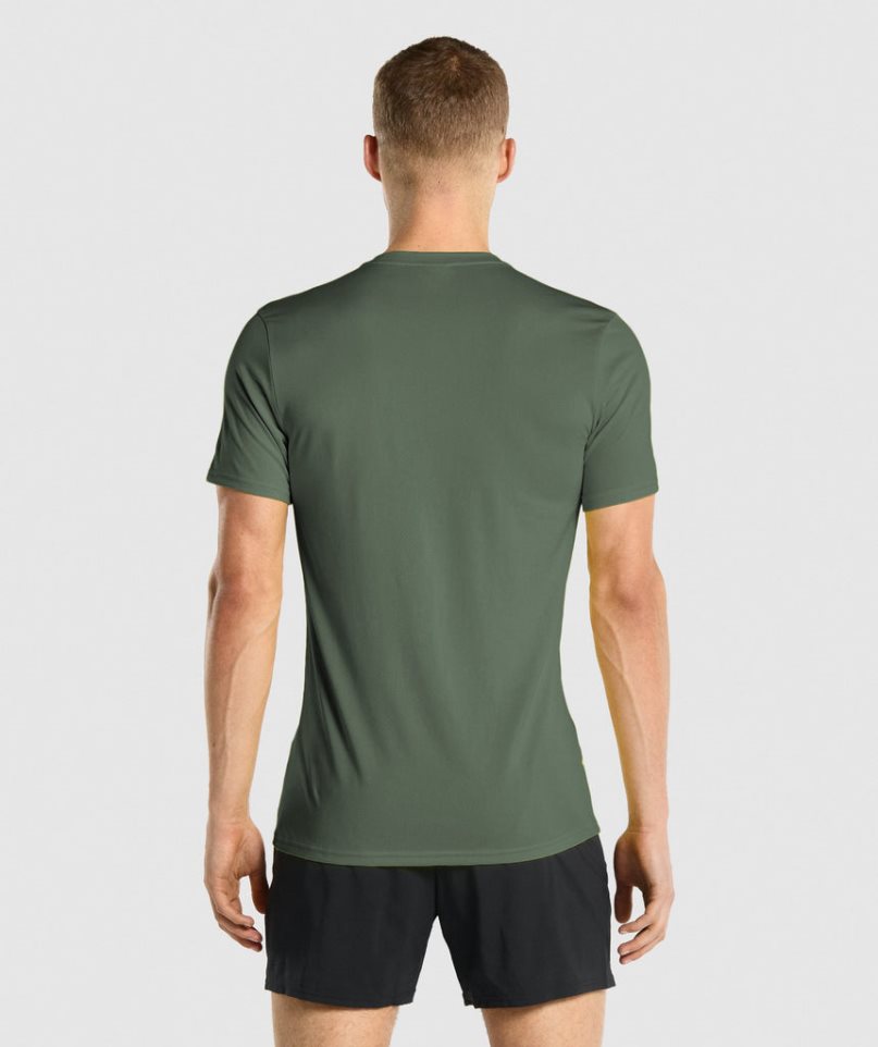 Gymshark Arrival T-shirt Herr Gröna | SE-36471V