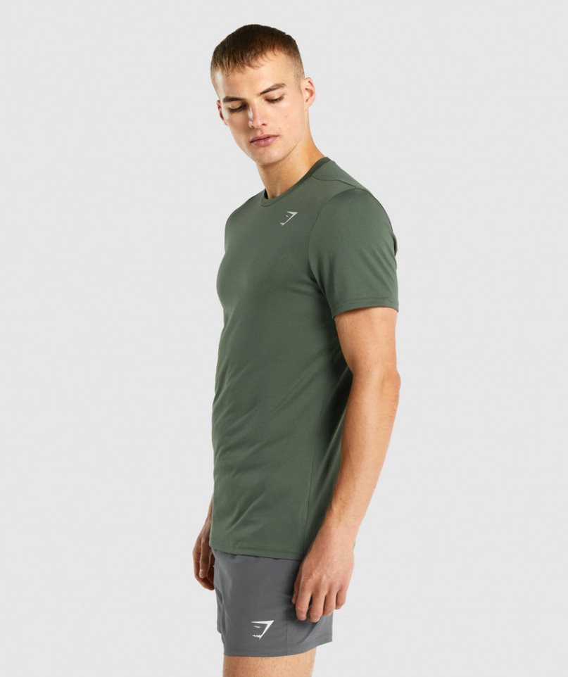 Gymshark Arrival T-shirt Herr Gröna | SE-36471V