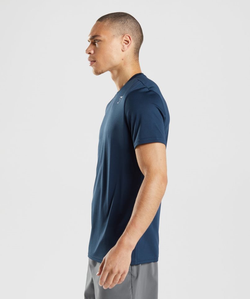 Gymshark Arrival T-shirt Herr Marinblå | SE-50267W