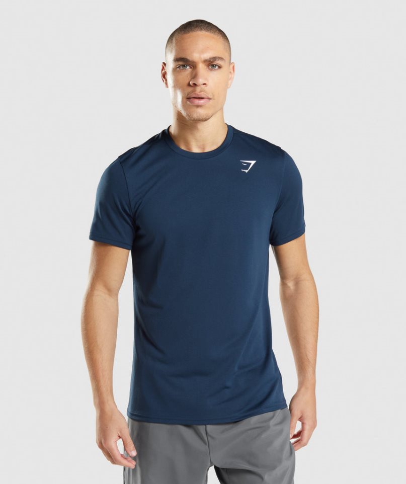 Gymshark Arrival T-shirt Herr Marinblå | SE-50267W