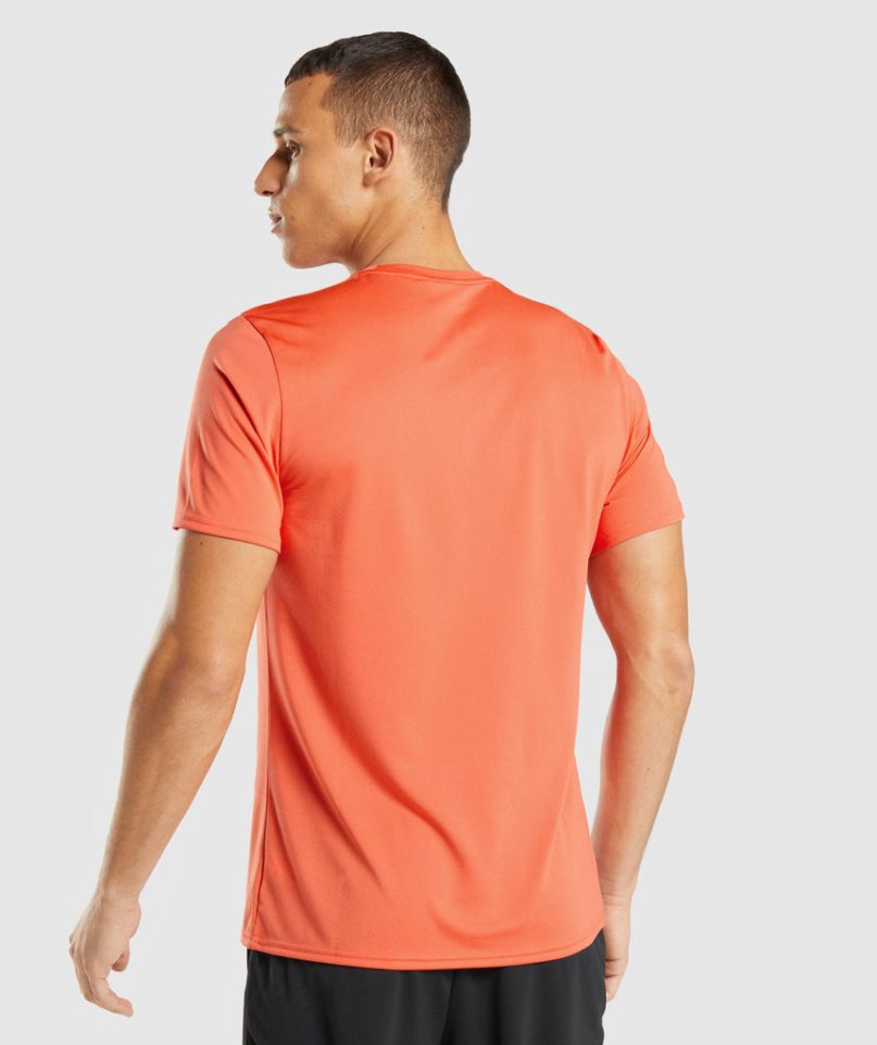 Gymshark Arrival T-shirt Herr Orange | SE-17436M