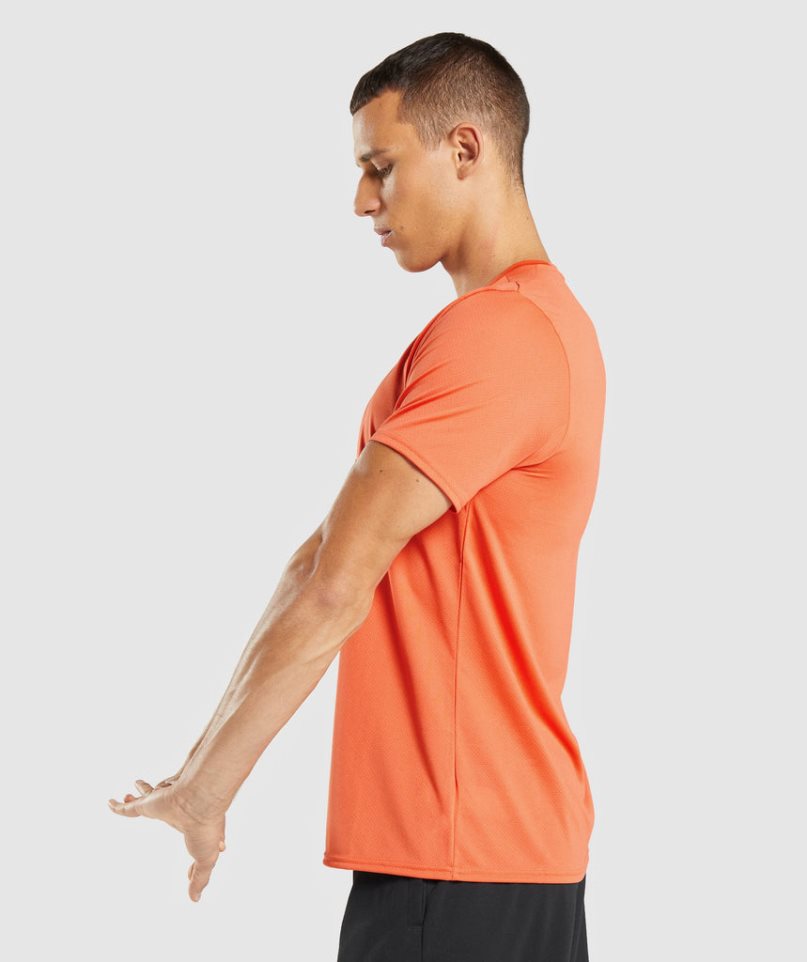 Gymshark Arrival T-shirt Herr Orange | SE-17436M