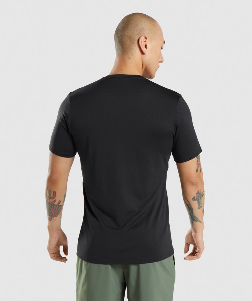 Gymshark Arrival T-shirt Herr Svarta | SE-59037X