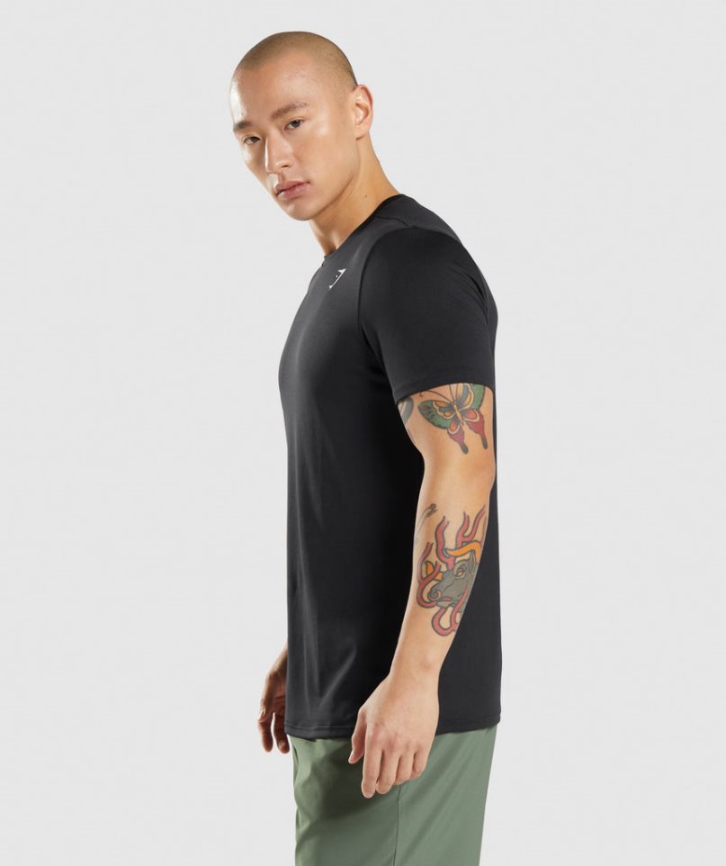 Gymshark Arrival T-shirt Herr Svarta | SE-59037X