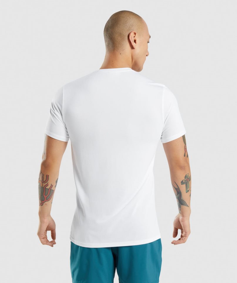 Gymshark Arrival T-shirt Herr Vita | SE-86023P