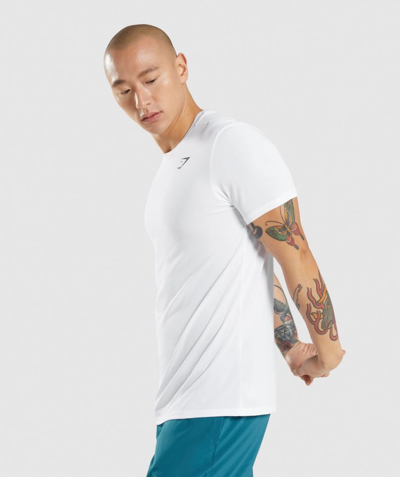 Gymshark Arrival T-shirt Herr Vita | SE-86023P