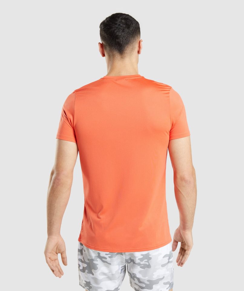 Gymshark Arrival Tryck T-shirt Herr Orange | SE-09158P