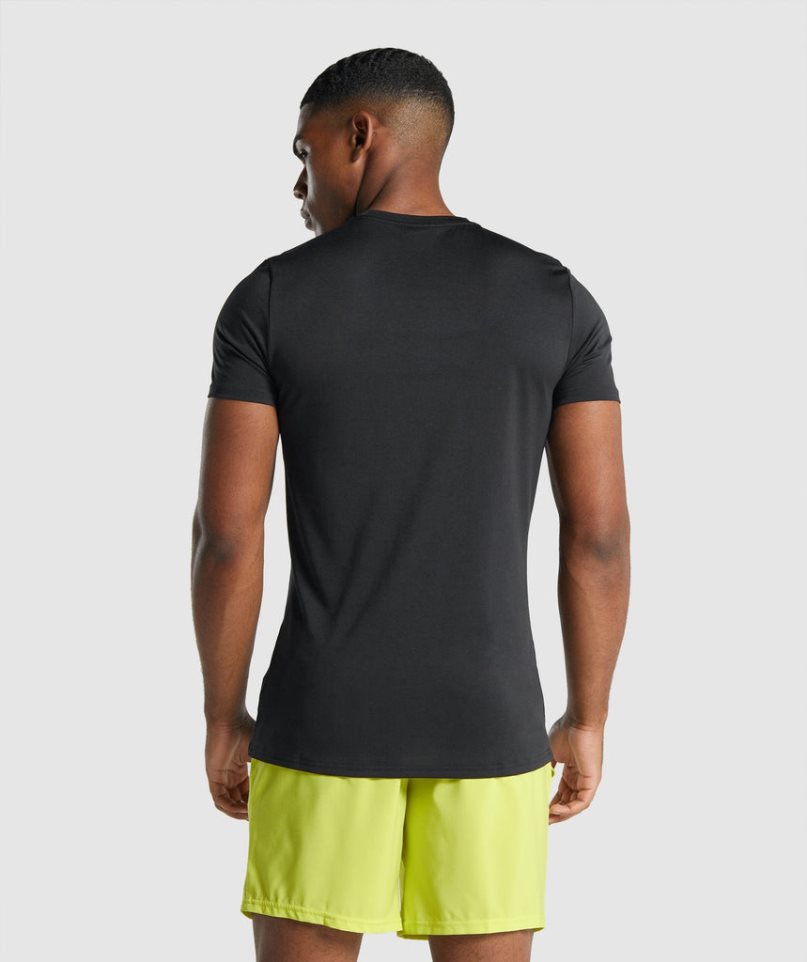 Gymshark Arrival Tryck T-shirt Herr Svarta | SE-47618L