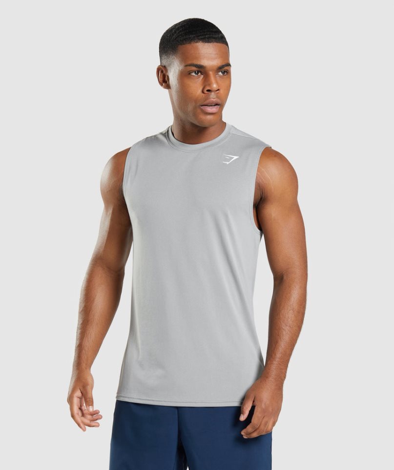 Gymshark Arrival Ärmlös Linnen Herr Grå | SE-95803L