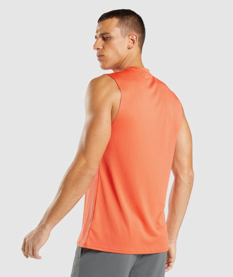 Gymshark Arrival Ärmlös Linnen Herr Orange | SE-38492A