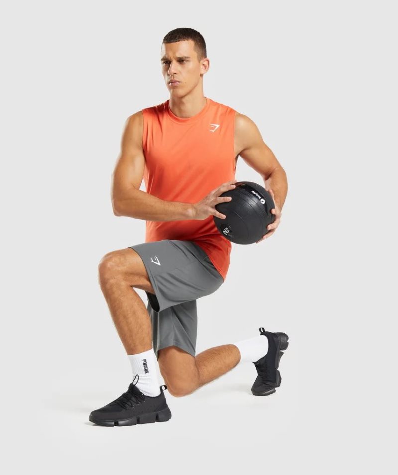 Gymshark Arrival Ärmlös Linnen Herr Orange | SE-38492A