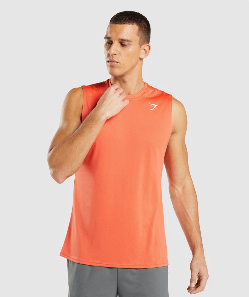 Gymshark Arrival Ärmlös Linnen Herr Orange | SE-38492A