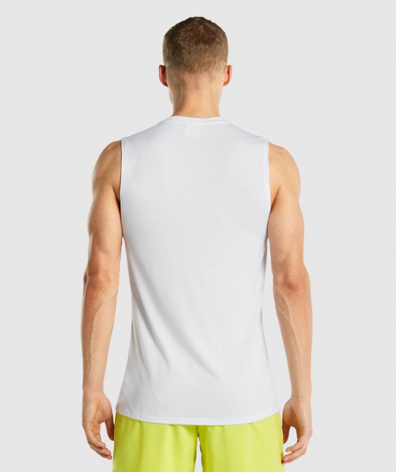 Gymshark Arrival Ärmlös Linnen Herr Vita | SE-76052H