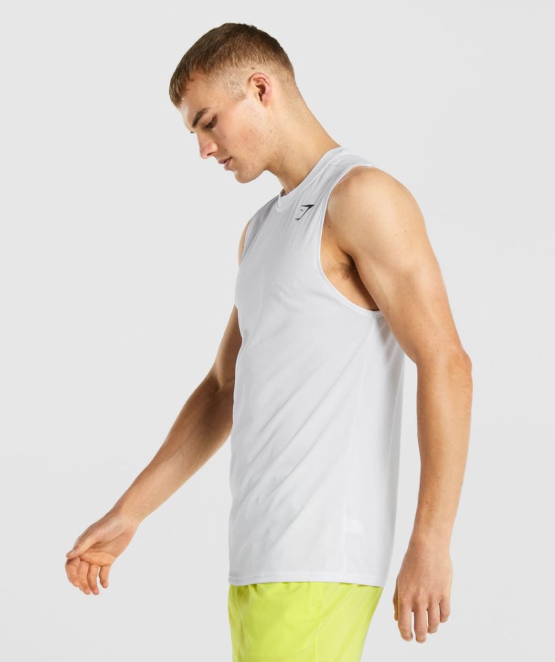 Gymshark Arrival Ärmlös Linnen Herr Vita | SE-76052H