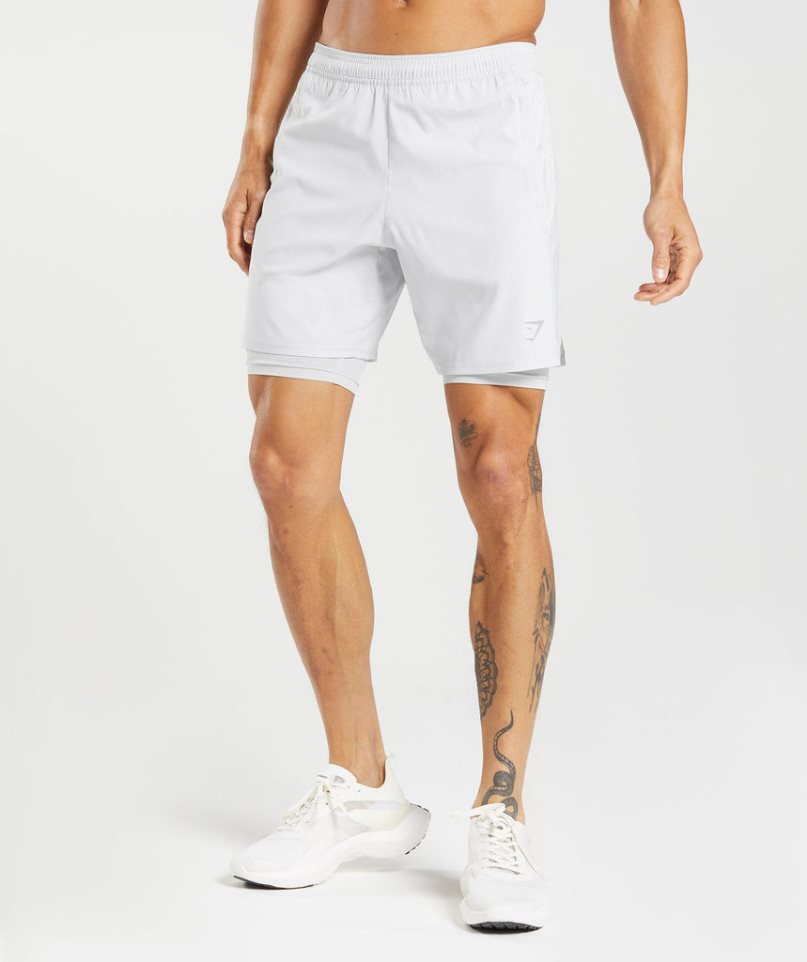 Gymshark Aspect 2 In 1 Shorts Herr Vita | SE-47859L