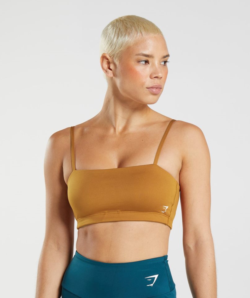 Gymshark Bandeau Sport Bh Dam Bruna | SE-84953J