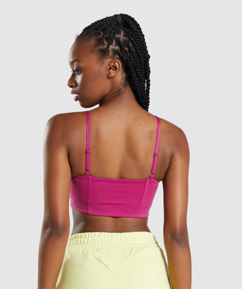 Gymshark Bandeau Sport Bh Dam Rosa | SE-06357H