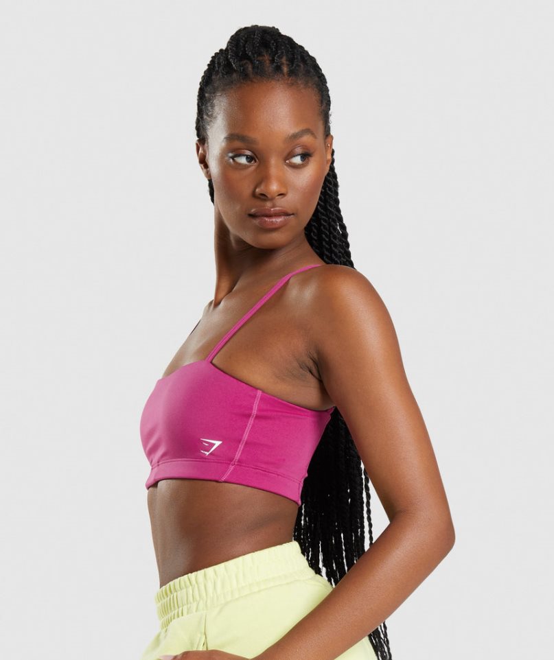 Gymshark Bandeau Sport Bh Dam Rosa | SE-06357H