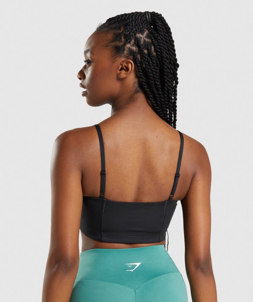 Gymshark Bandeau Sport Bh Dam Svarta | SE-28705O