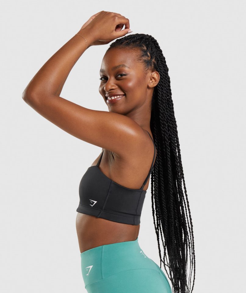 Gymshark Bandeau Sport Bh Dam Svarta | SE-28705O