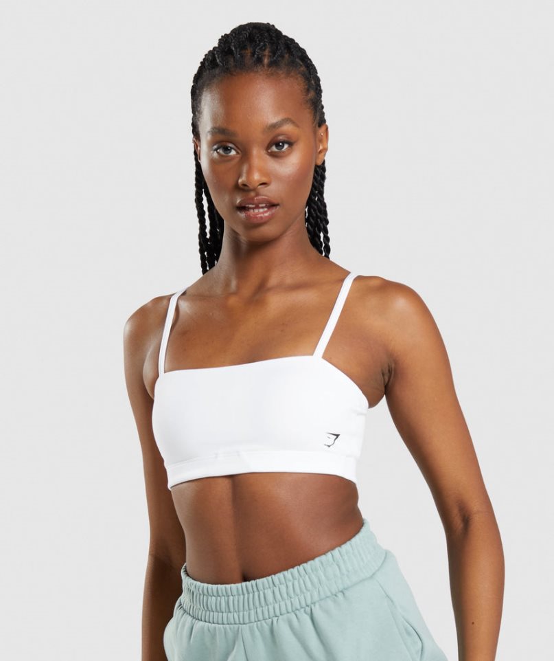 Gymshark Bandeau Sport Bh Dam Vita | SE-90213G