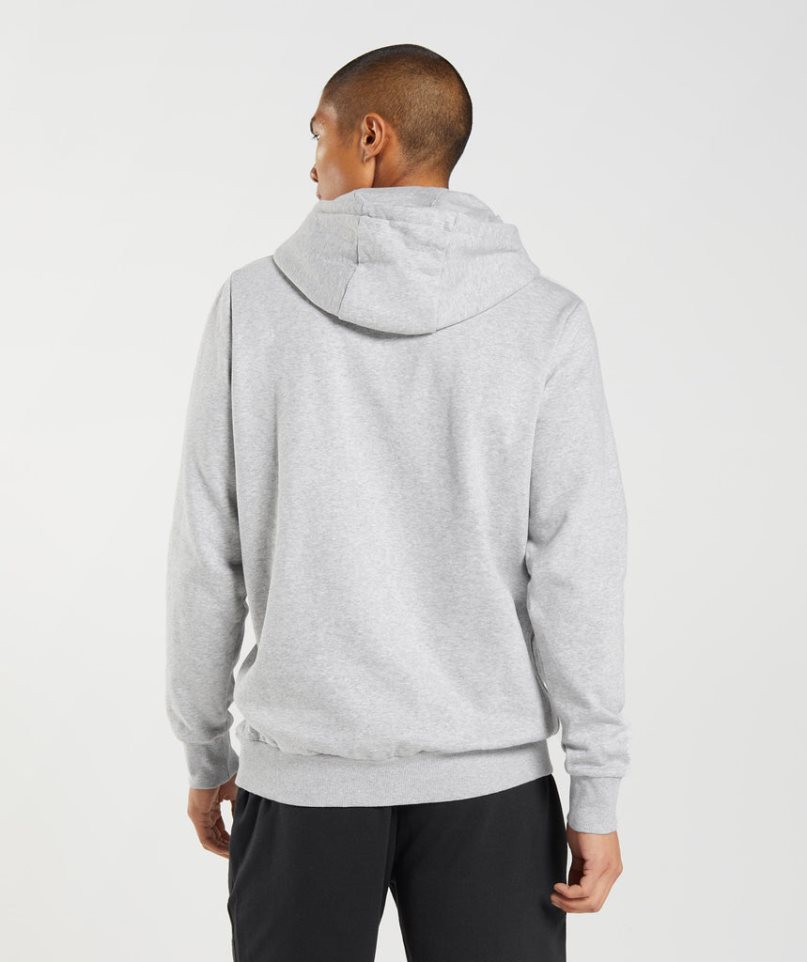 Gymshark Block Hoodie Herr Ljusgrå | SE-07853N