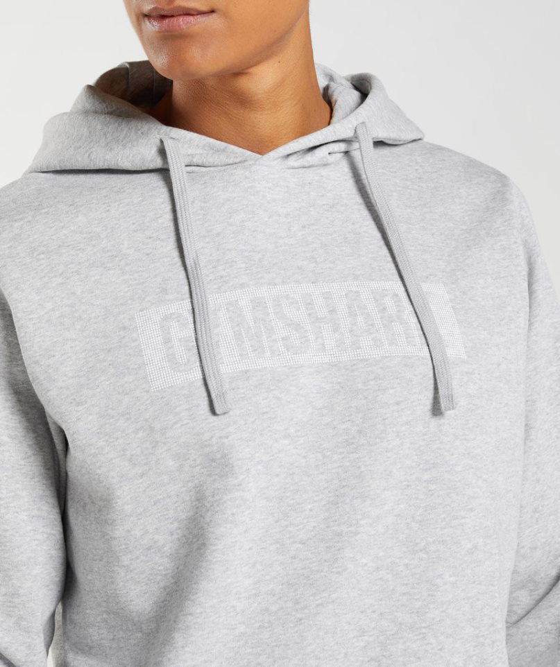 Gymshark Block Hoodie Herr Ljusgrå | SE-07853N