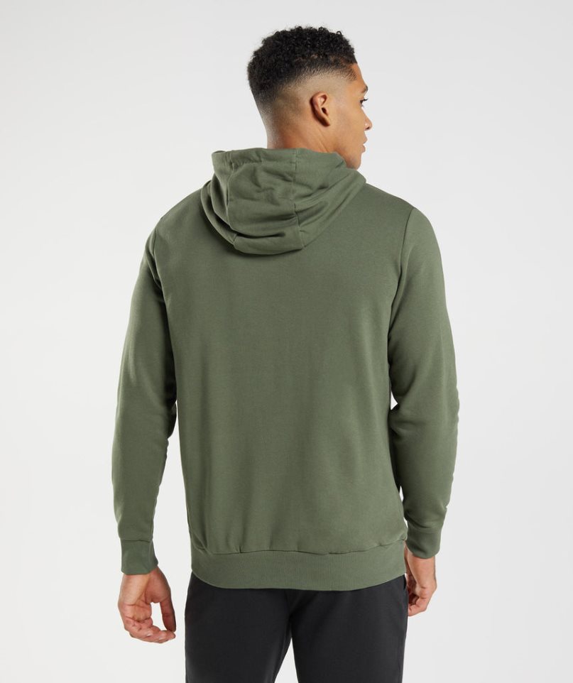 Gymshark Block Hoodie Herr Olivgröna | SE-72356O