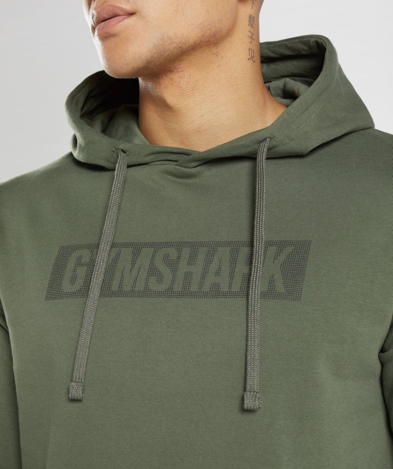 Gymshark Block Hoodie Herr Olivgröna | SE-72356O