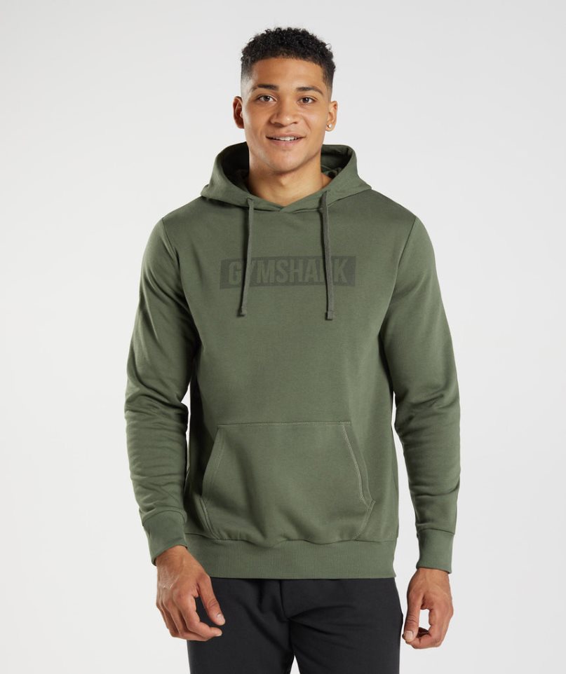 Gymshark Block Hoodie Herr Olivgröna | SE-72356O