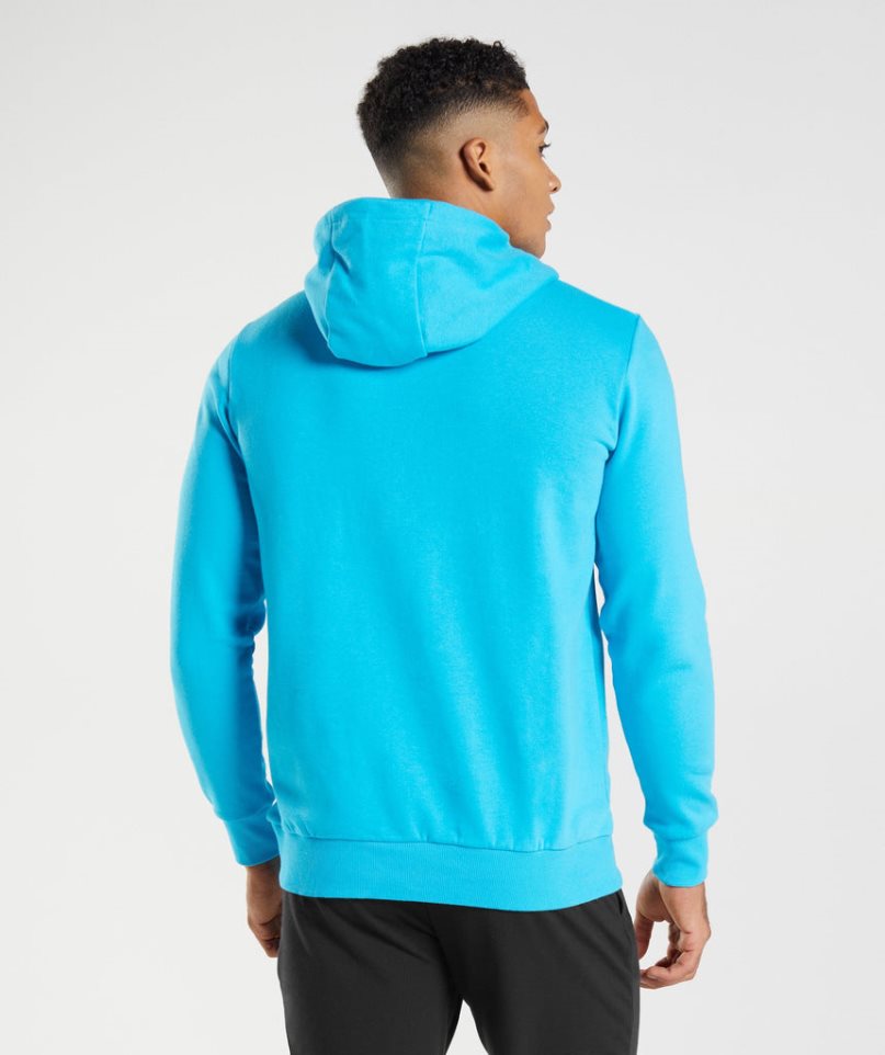 Gymshark Block Hoodie Herr Turkos | SE-05683L