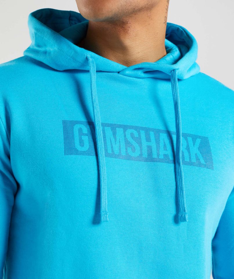 Gymshark Block Hoodie Herr Turkos | SE-05683L