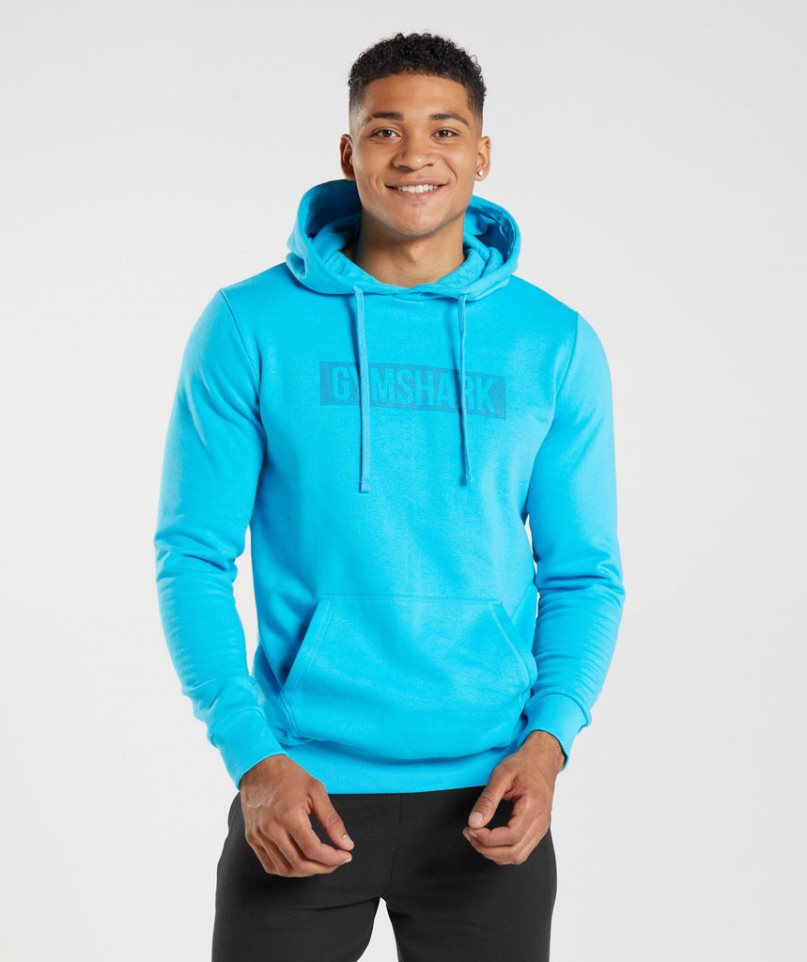 Gymshark Block Hoodie Herr Turkos | SE-05683L