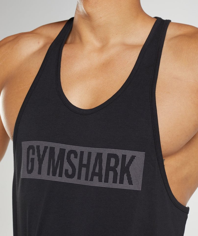 Gymshark Block Stringer Linnen Herr Svarta | SE-63145E