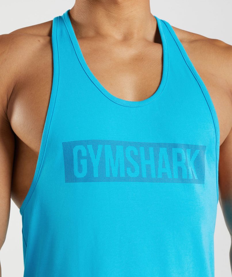 Gymshark Block Stringer Linnen Herr Turkos | SE-60731Z