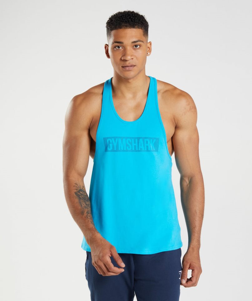 Gymshark Block Stringer Linnen Herr Turkos | SE-60731Z