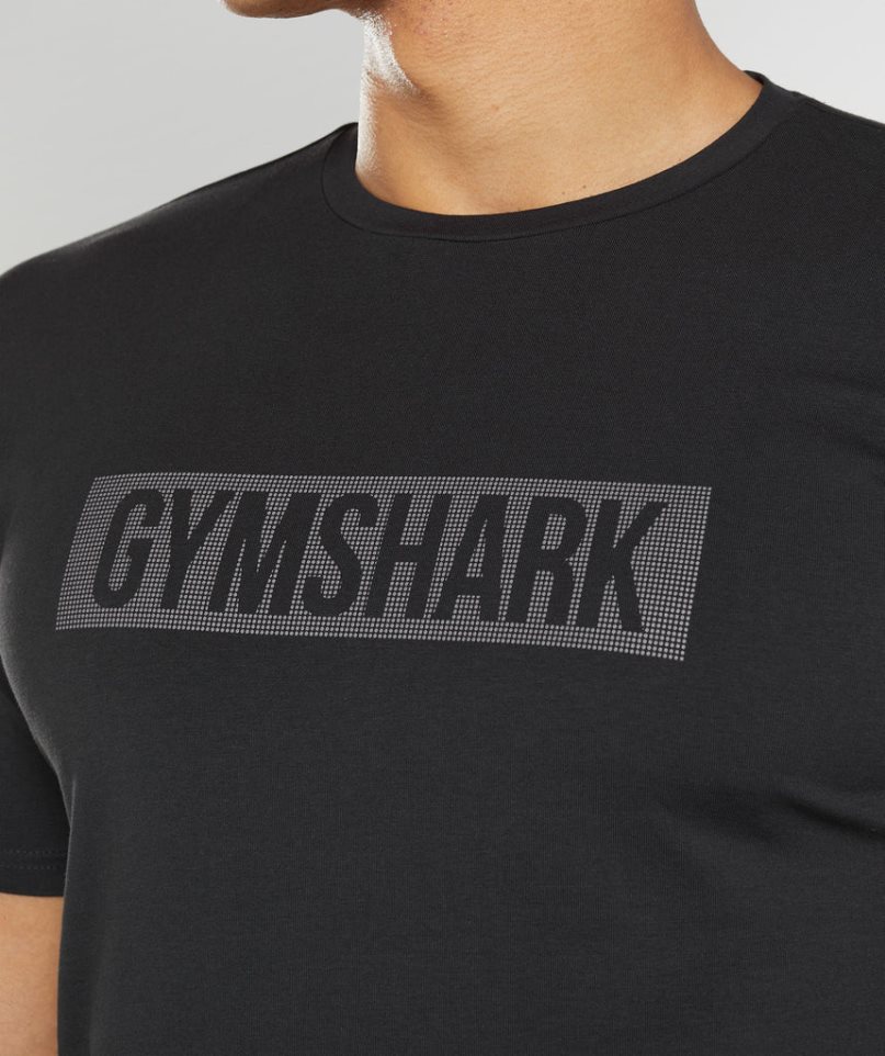 Gymshark Block T-shirt Herr Svarta | SE-64173O